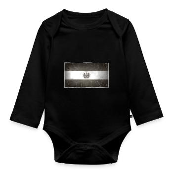 El Salvador - Baby Bio-Langarm-Body - Schwarz - Vorne