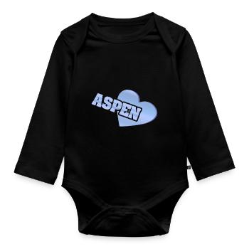 Love Aspen - Baby Bio-Langarm-Body - Schwarz - Vorne