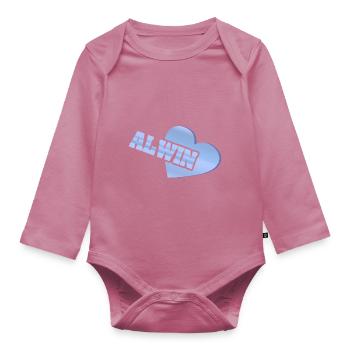 Love Alwin - Organic Longsleeve Baby Bodysuit - mauve - Front