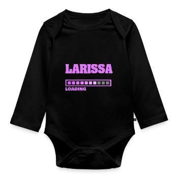 Cadeau pour Larissa - Body Bébé bio manches longues - noir - Devant