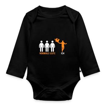 Puzzlefan Puzzler Puzzleteile Puzzle - Baby Bio-Langarm-Body - Schwarz - Vorne
