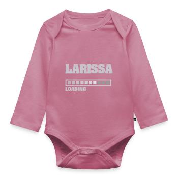 Bébé Larissa - Body Bébé bio manches longues - mauve - Devant