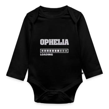 Baby Ophelia - Organic Longsleeve Baby Bodysuit - black - Front