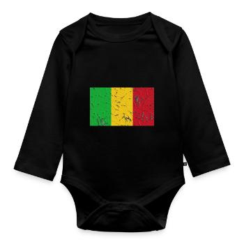 Mali - Baby Bio-Langarm-Body - Schwarz - Vorne