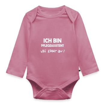 Beruf Pflegeassistent - Baby Bio-Langarm-Body - Mauve - Vorne