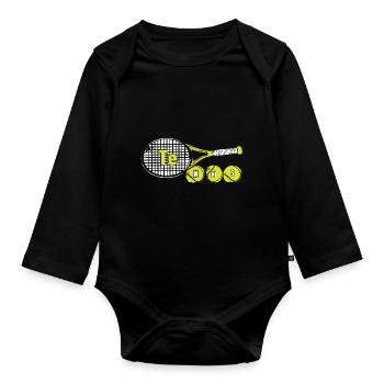 Periodic table - Organic Longsleeve Baby Bodysuit - black - Front