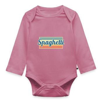 Spaghetti - Body Bébé bio manches longues - mauve - Devant