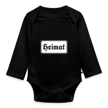 Heimat - Baby Bio-Langarm-Body - Schwarz - Vorne