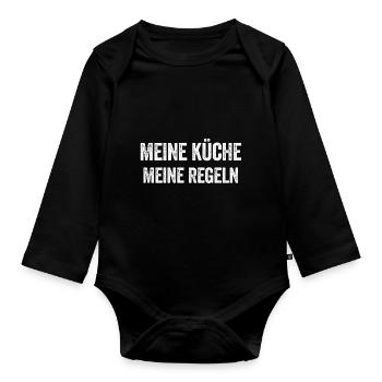 Köchin - Baby Bio-Langarm-Body - Schwarz - Vorne