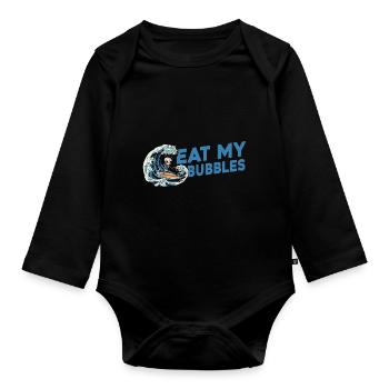 Surfing Surfer Surfer - Organic Longsleeve Baby Bodysuit - black - Front