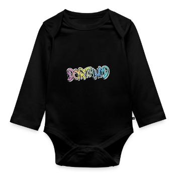 Dortmund Deutschland Stadt Graffiti Spray Sprayer - Baby Bio-Langarm-Body - Schwarz - Vorne