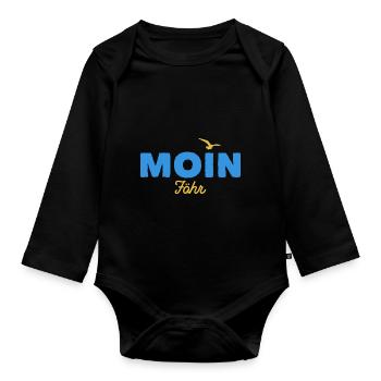 Nordsee Moin Föhr - Baby Bio-Langarm-Body - Schwarz - Vorne