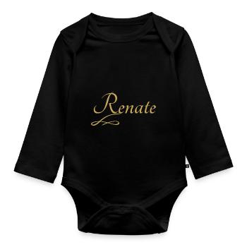 Renate - Baby Bio-Langarm-Body - Schwarz - Vorne