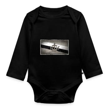 Brunei - Organic Longsleeve Baby Bodysuit - black - Front