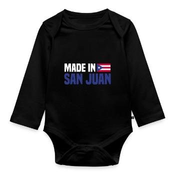 San Juan - Organic Longsleeve Baby Bodysuit - black - Front