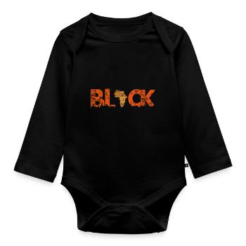 Blackity Black Every Month - Body Bébé bio manches longues - noir - Devant