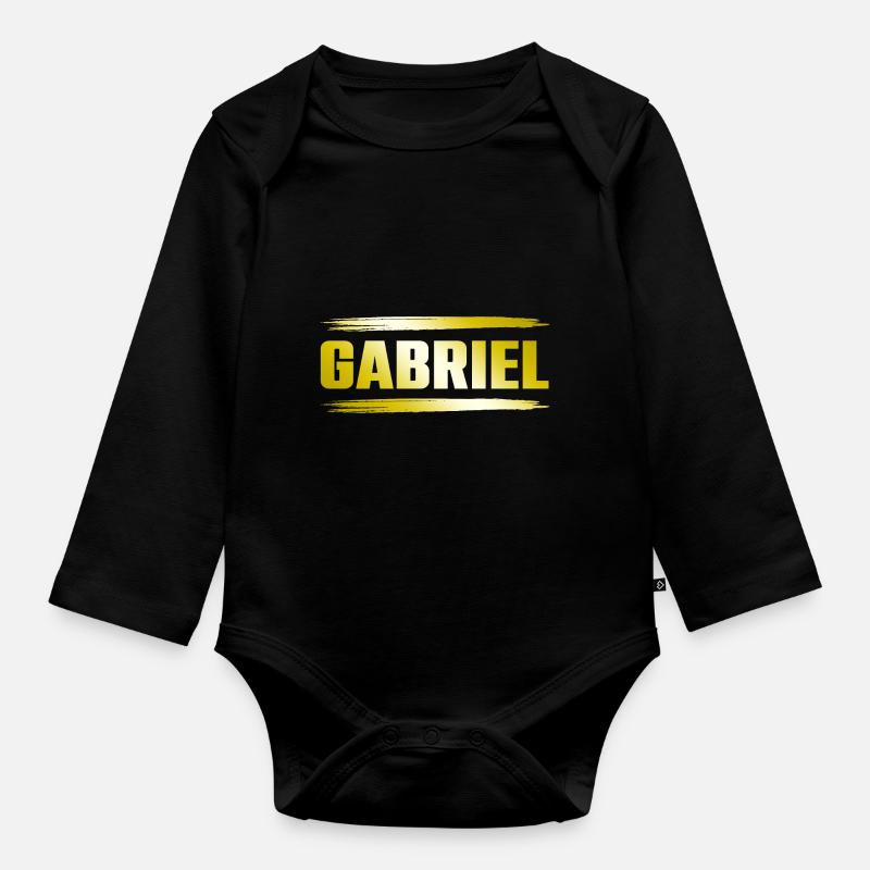 Gabriel - Body Bébé bio manches longues - noir