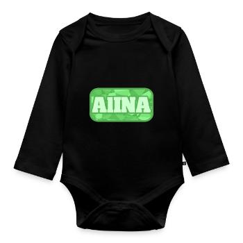 Gesundheit Alina - Baby Bio-Langarm-Body - Schwarz - Vorne