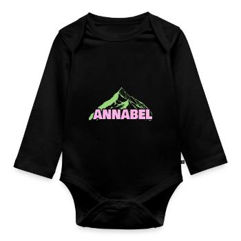 Bergsteigen Annabel - Baby Bio-Langarm-Body - Schwarz - Vorne