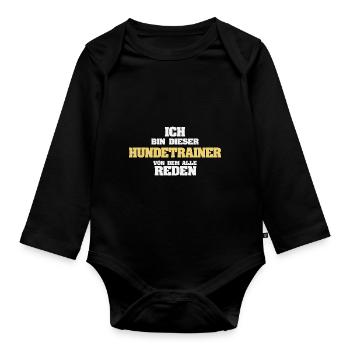 Dresseur - Body Bébé bio manches longues - noir - Devant