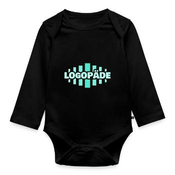 Speech therapist - Organic Longsleeve Baby Bodysuit - black - Front
