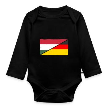 Magyars Allemagne Hongrie - Body Bébé bio manches longues - noir - Devant