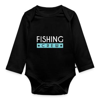 Équipage de pêche - Body Bébé bio manches longues - noir - Devant