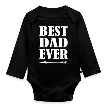 Best Dad Ever - Baby Bio-Langarm-Body - Schwarz - Vorne