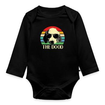 Goldendoodle chiens de race - Body Bébé bio manches longues - noir - Devant