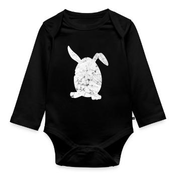 Hare - Organic Longsleeve Baby Bodysuit - black - Front