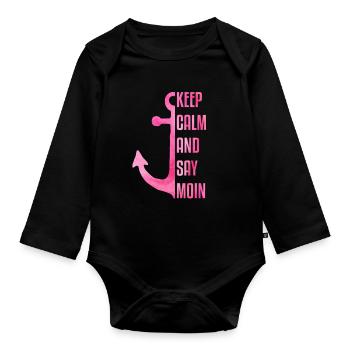 Moin I Moin Moin I Phare I Cadeau I Côte - Body Bébé bio manches longues - noir - Devant