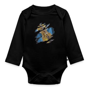 Cello - Baby Bio-Langarm-Body - Schwarz - Vorne