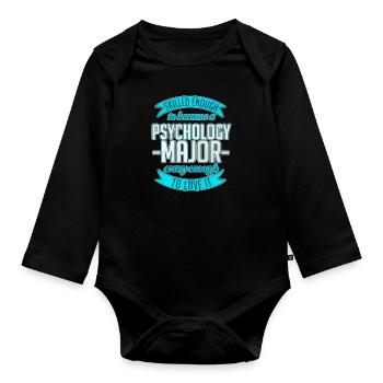 psychologist - Organic Longsleeve Baby Bodysuit - black - Front