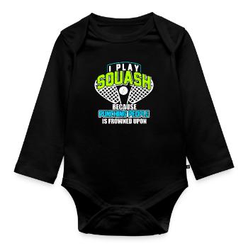 Squash - Baby Bio-Langarm-Body - Schwarz - Vorne
