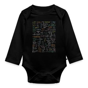 Maths de collection de formule - Body Bébé bio manches longues - noir - Devant