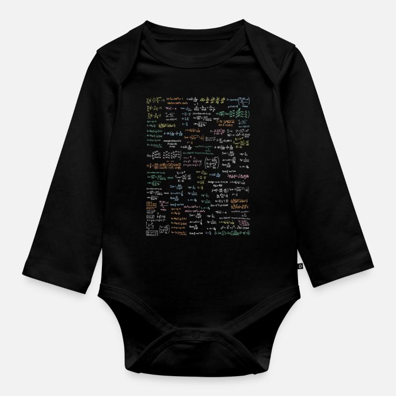Maths de collection de formule - Body Bébé bio manches longues - noir