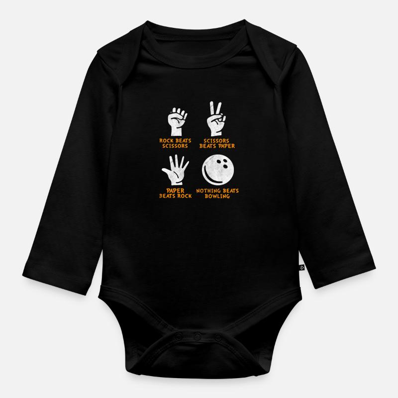 Bowling bowling équipe boule de bowling - Body Bébé bio manches longues - noir