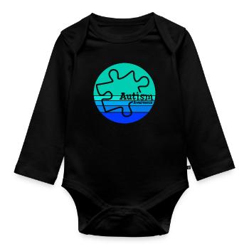 Autism Awareness Day Autism Autist - Organic Longsleeve Baby Bodysuit - black - Front