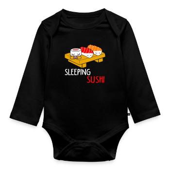 Sushi - Organic Longsleeve Baby Bodysuit - black - Front