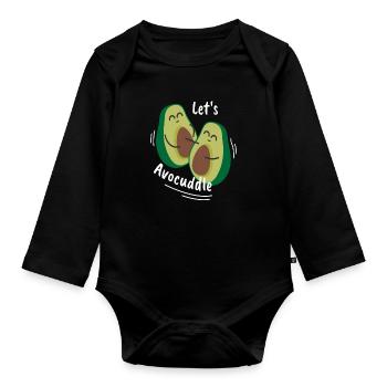 Lets Avocuddle Avocado Cuddle Sweet - Organic Longsleeve Baby Bodysuit - black - Front