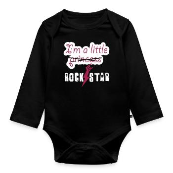 Ich bin ein kleiner - Baby Bio-Langarm-Body - Schwarz - Vorne