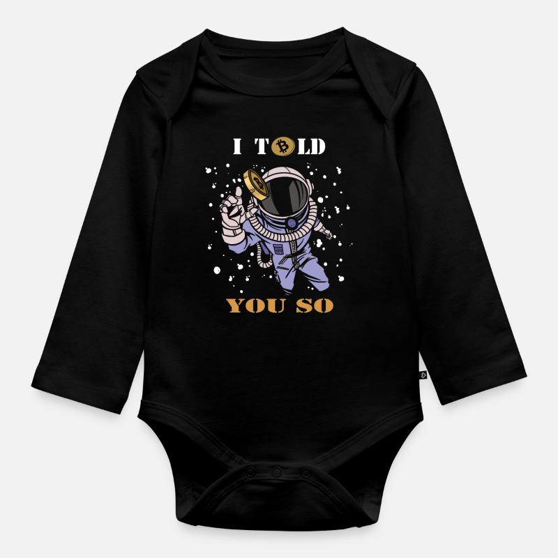 Bitcoin - Organic Longsleeve Baby Bodysuit - black