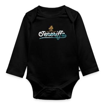 Tenerife Vintage - Canaries, Espagne - Body Bébé bio manches longues - noir - Devant