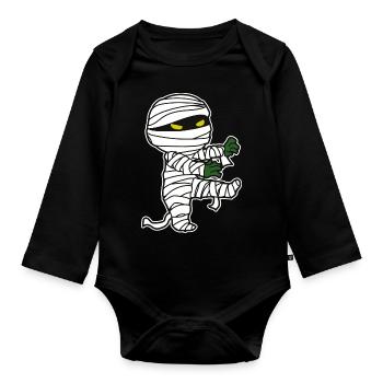 Mummy - Organic Longsleeve Baby Bodysuit - black - Front
