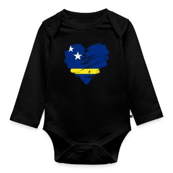 Curaçao - Body Bébé bio manches longues - noir - Devant