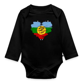 Mapuche - Body Bébé bio manches longues - noir - Devant
