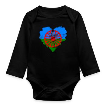 Rom - Body Bébé bio manches longues - noir - Devant