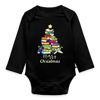 Réservez Arbre de Noël Joyeux Noël - Body Bébé bio manches longues - noir - Devant