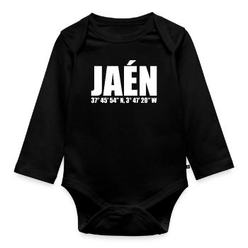 Jaén Coordinates - Organic Longsleeve Baby Bodysuit - black - Front