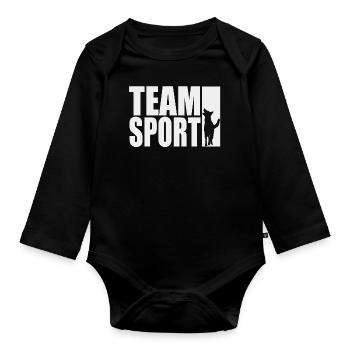 Team Sports Motif Dog Sport IGP 1 - Organic Longsleeve Baby Bodysuit - black - Front